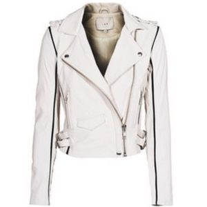 IRO leather biker jacket Asheville ozark 36 white